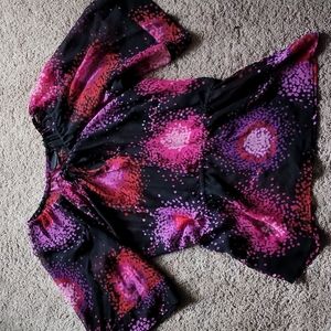 Attention sheer top off the shoulder XL